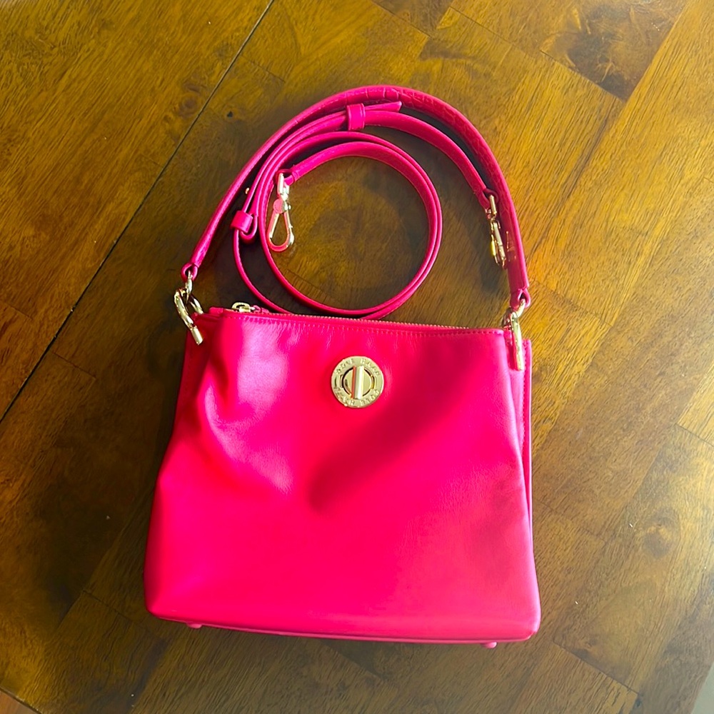 Cole Haan Small Natural Leather Crossbody Bag Azalea 🌺